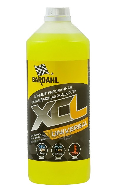 Антифриз ENGINE ANTIFREEZE желтый концентрат (1л) Bardahl арт. 7101
