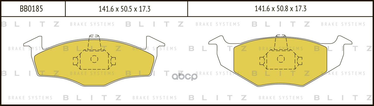 Колодки тормозные дисковые передние Blitz арт. BB0185