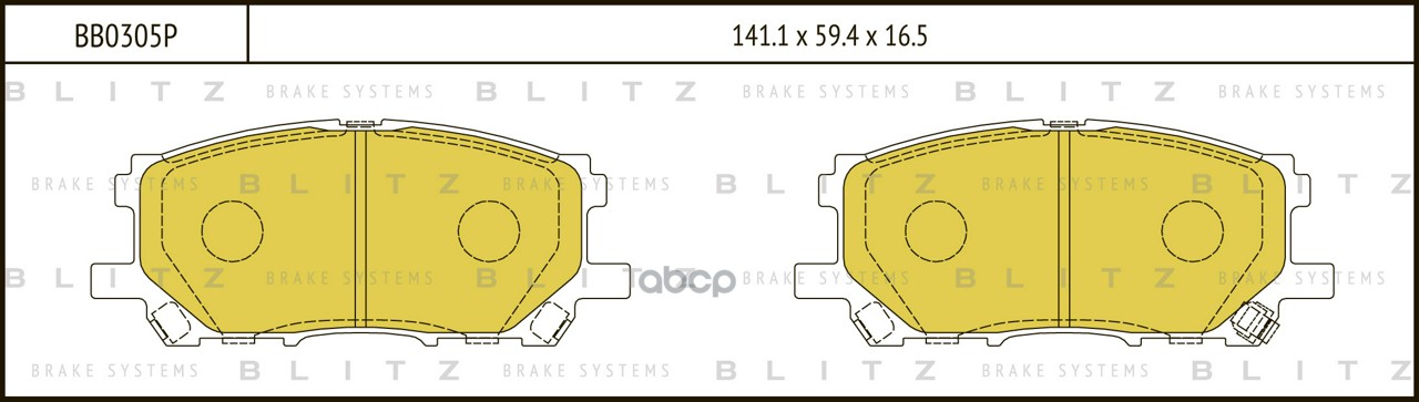 Колодки Тормозные Дисковые Lexus Rx300 03-> Blitz арт. BB0305P