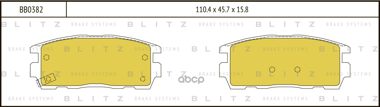 Колодки тормозные дисковые задние Blitz арт. BB0382