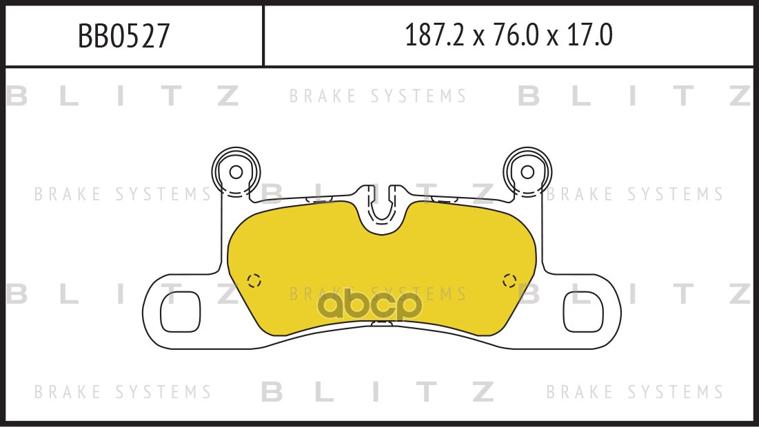 Колодки Тормозные Дисковые | Зад | Blitz арт. BB0527