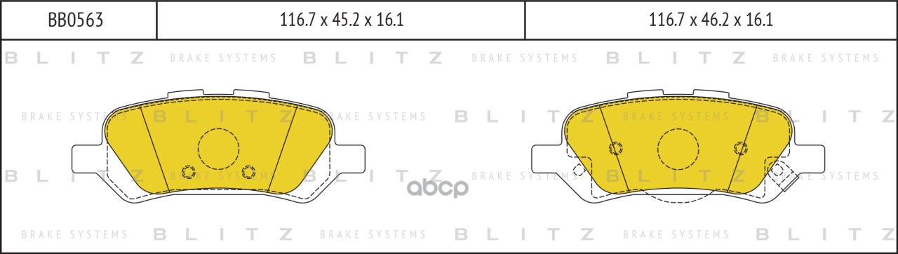 Колодки Тормозные Дисковые Toyota Venza 08-> Blitz арт. BB0563