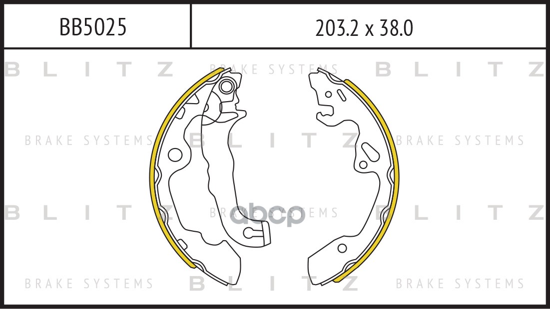 Колодки тормозные барабанные Blitz арт. BB5025