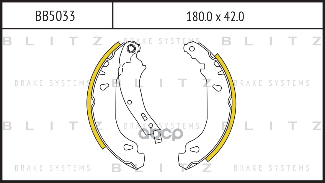 Колодки тормозные барабанные Blitz арт. BB5033