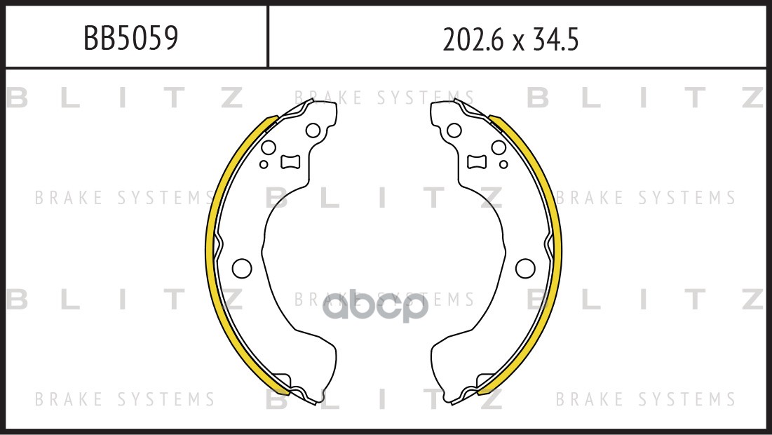 Колодки тормозные барабанные Blitz арт. BB5059