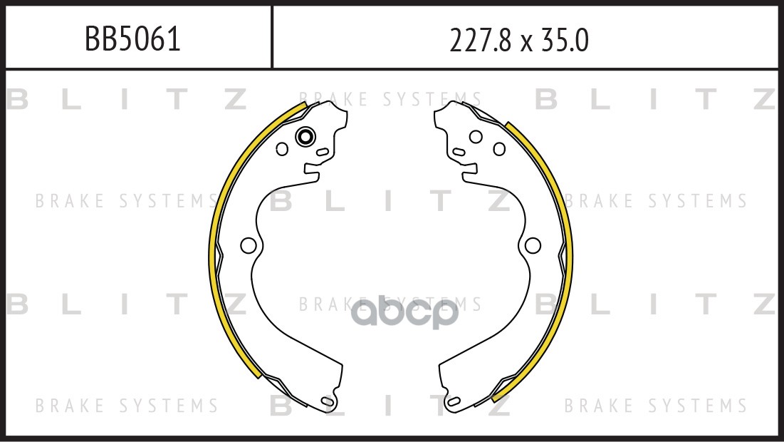 Колодки Тормозные Барабанные | Зад Прав/Лев | Blitz арт. BB5061