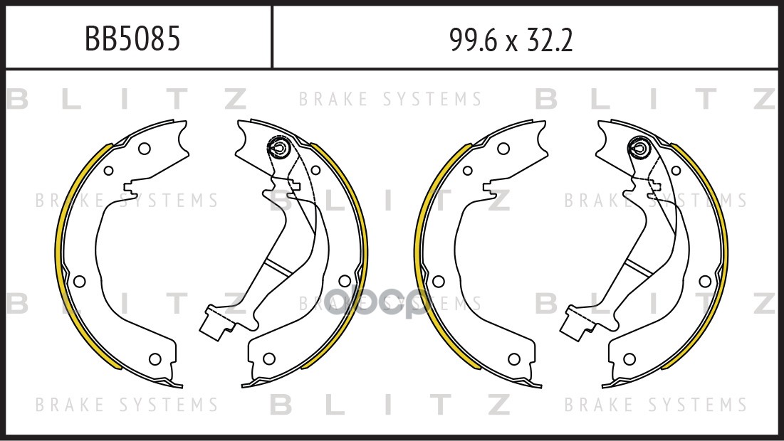 Колодки тормозные барабанные Blitz арт. BB5085