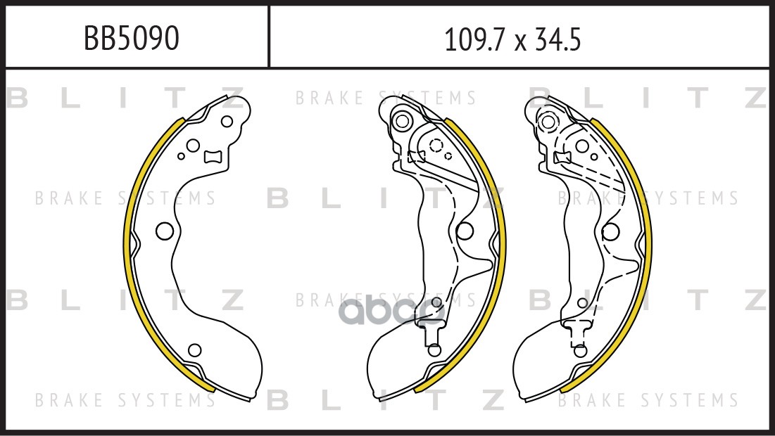 Колодки тормозные барабанные Blitz арт. BB5090