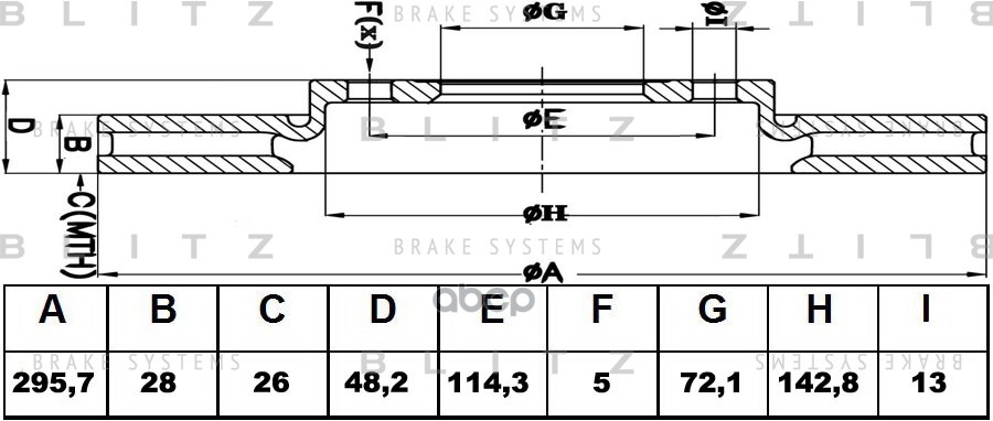 Диск тормозной передний вентилируемый MAZDA CX-7 06- BS0330 Blitz арт. BS0330