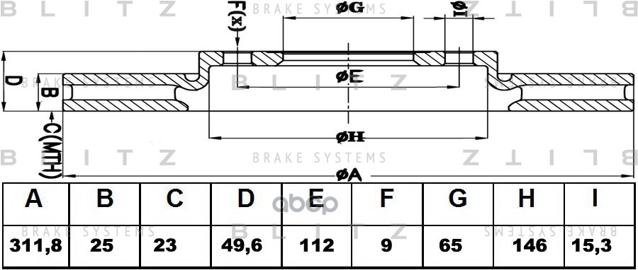Диск тормозной передний вентилируемый AUDI A3/TT 03-SKODA Octavia/Superb/Yeti 02-VW Golf/Jetta/Caddy/Passat/Touran/Tiguan/Sci...