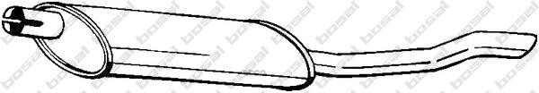Глушитель, задняя часть DAEWOO Nexia 1,5L 8V/16V BOSAL 141-005 Bosal арт. 141-005