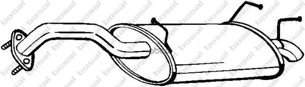 Глушитель основной (задняя часть) NISSAN Primera P12 mot.1,8L 16V BOSAL 145-109 Bosal арт. 145-109