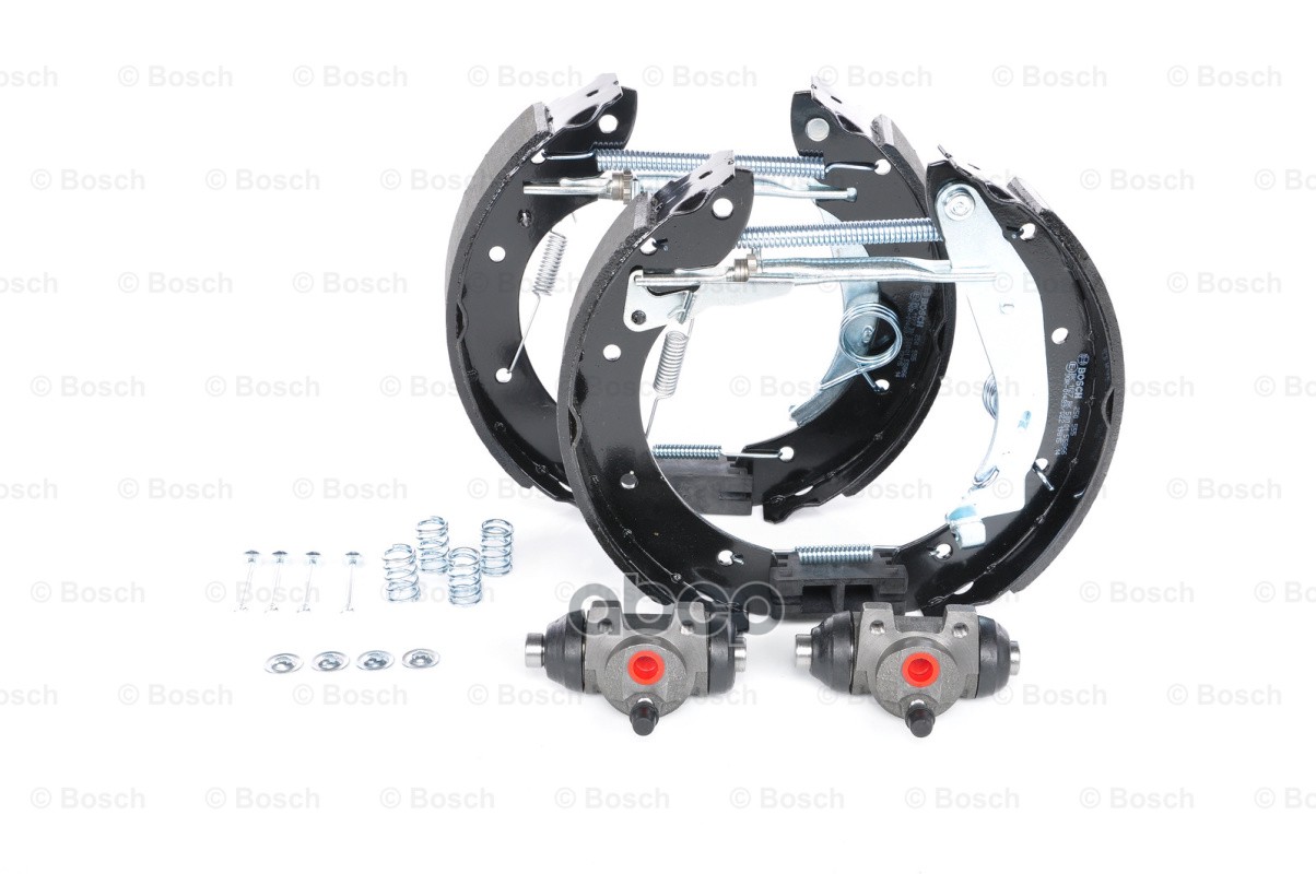 Колодки тормозные барабанные с ремкомплектом и цилиндрами SUPER PRO Bosch арт. 0204114556