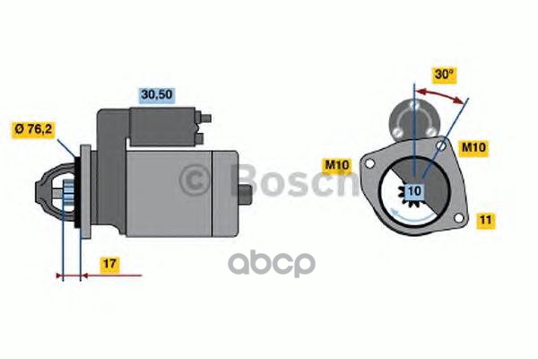 Стартер 12V  1.4Kw Ford Mondeo Ii -11/00 Bosch арт. 0986016470
