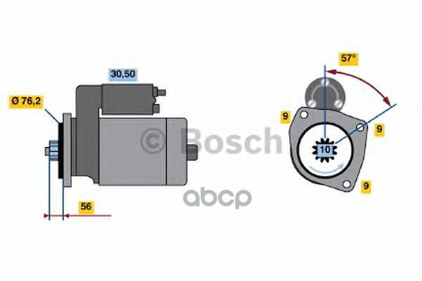Стартер 12V  1.8 Kw Bosch арт. 0986016990