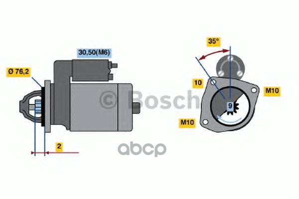Стартер 12V, 2.2Kw Bosch арт. 0986021620