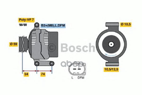 Генератор 14V, 150A Bosch арт. 0986047920