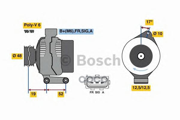 Генератор Bosch арт. 0986080440