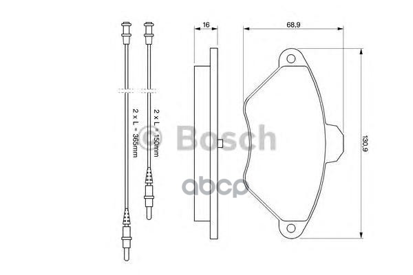 Колодки Тормозные Дисковые | Перед | Bosch арт. 0986424278