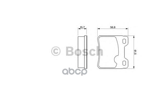 Колодки Тормозные Дисковые | Зад | Bosch арт. 0986460955