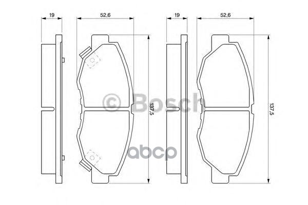 Колодки Тормозные Дисковые | Перед | Bosch арт. 0986461124