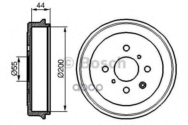 Барабан Тормозной Peugeot 107, 108, Citroen C1 05- Bosch арт. 0986477148