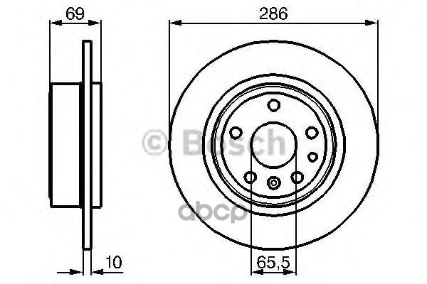 Торм. диск (min 2) Bosch арт. 0986478478