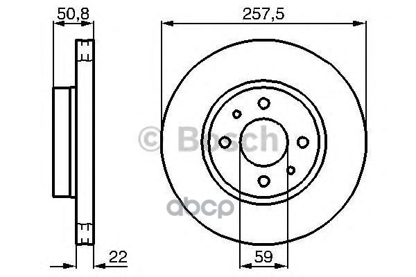Диск Торм Передн Bosch арт. 0986478512