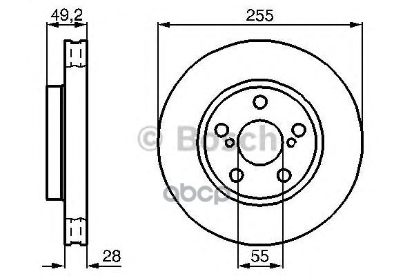 Диск Тормозной Передн Toyota: Carina E (_T19_) 1.6 (At190)/1.6 16V/1.6 Gli (At190)/1.8 (At191)/2.0 D (Ct190)/2.0 Td (Ct190) 9...