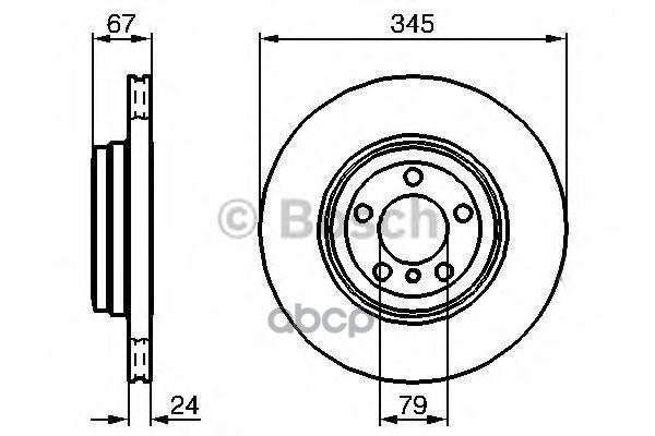 Диск Тормозной Задн Bmw: 7 (E65, E66) 740 D/745 I,Li/760/760 I,Li 01- Bosch арт. 0986479005
