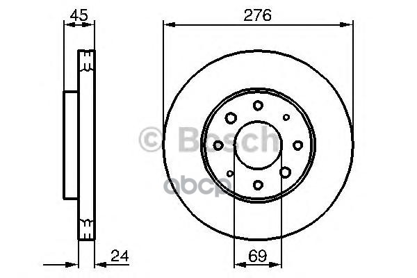 Диск Тормозной Передн Mitsubishi: Galant Vi (Ea_) 2.0 (Ea2a)/2.0 Tdi (Ea6a)/2.4 Gdi (Ea3a)/2.5 V6 24V (Ea5a) 96-04, Galant Vi...