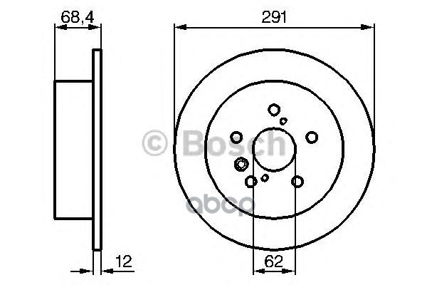 Диск Тормозной Toyota: Avensis Verso  01 -, Previa  00 -, Tarago Вэн 00-05 Bosch арт. 0986479200