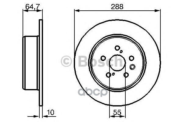Диск Тормозной Задн Toyota: Avensis (_T22_) 1.6 (At220_)/1.6 Vvt-I/1.8 (At221_)/1.8 Vvt-I/2.0 (St220_)/2.0 D/2.0 D-4D (Cdt220...