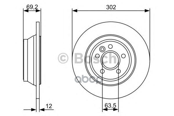 Диск Тормозной Задн Volvo: S80 I (Ts, Xy) 2.5 T Awd 98-06, S80 Ii (As) 1.6 D Drive/1.6 Drive/2.0/2.0 Flexfuel/2.0 T/2.0 Tdi/2...