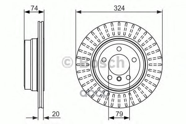 Диск Тормозной Bmw: 7 (E65, E66) 730 I,Li 01- Bosch арт. 0986479671