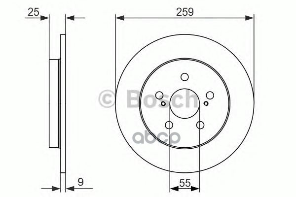 Диск Тормозной Задн Lexus: Ct (Zwa1_) 200H 10-  Subaru: Trezia 1.3/1.4 D 11-  Toyota: Prius (Zvw3_) 1.8 Hybrid 09-, Versu Su(...