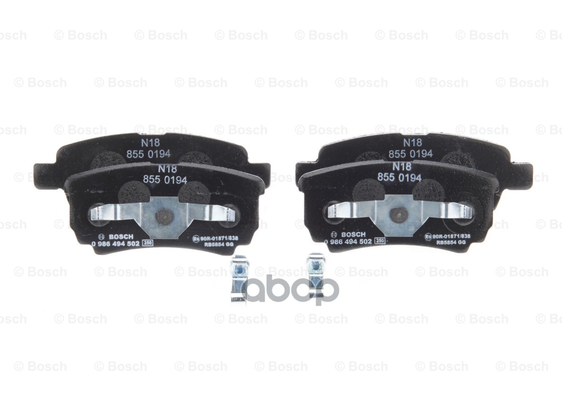 Колодки тормозные дисковые зад Bosch арт. 0986494502