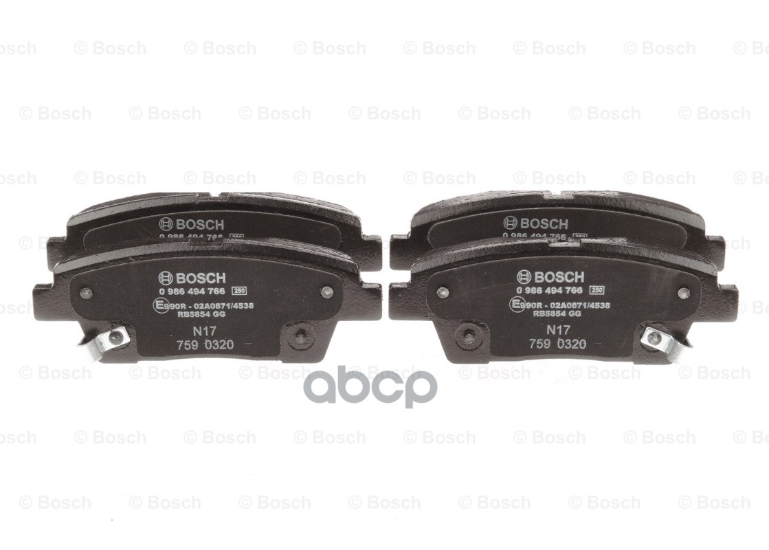 Колодки торм диск к-т задн  Hyundai Genesis3.0GDI01.2014- Genesis3.0GDI4WD01.2014- Genesis3.8GDI4WD0 Bosch арт. 0986494766