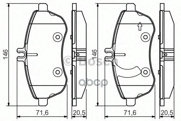Колодки тормозные дисковые перед Bosch арт. 0986495104