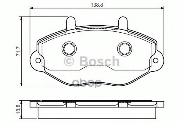 Колодки Тормозные Дисковые Premium 2, Передн, Ford: Transit 91- Bosch арт. 0986495112