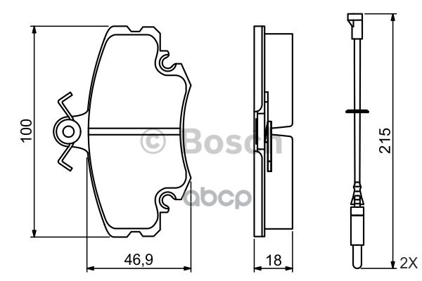 Колодки тормозные передние, Premium-2 BOSCH 0 986 495 212 Bosch арт. 0 986 495 212