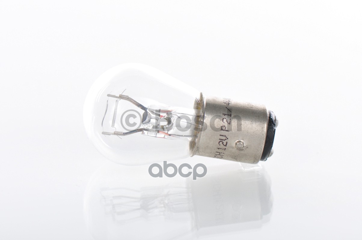 Лампа накаливания сигнальная P21/4W BAZ15d Pure light 12V 21/4W картон 10шт цена за 1шт Bosch арт. 1987302215