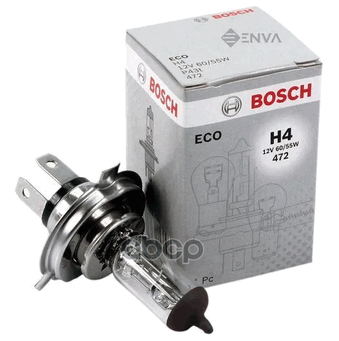 Лампа 12V H4 60/55W P43t BOSCH ECO 1 шт. картон 1 987 302 803 Bosch арт. 1 987 302 803