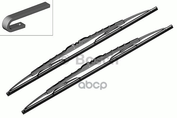 Щетки стеклоочистителя каркасные Eco 475/475мм крепление Hook Bosch арт. 3397005160