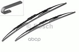 Щетка стеклоочистителя 600/340 мм каркасная комплект 2 шт BOSCH Twin 3 397 010 270 Bosch арт. 3 397 010 270