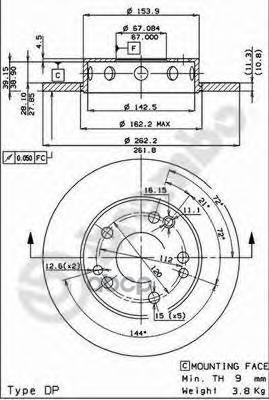 Диск Тормозной Standard | Перед | Brembo арт. 08295024