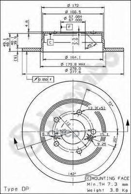 Диск тормозной 08.5178.31 Brembo арт. 08.5178.31