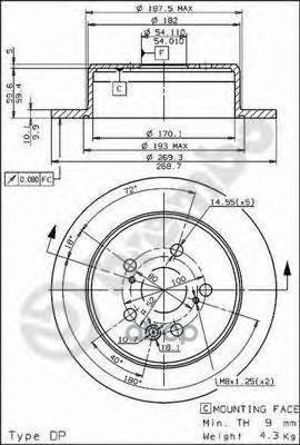 Диск Тормозной Lexus: Es 89-91,  Toyota: Camry 86-91, Camry Station Wagon 86-91, Carina Ii 87-92, Carina Ii Седан 87-92, Celi...