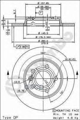 Диск Тормозной Задн Vw: Transporter Iv C Бортовой Платформой 90-03, Transporter Iv Автобус 90-03, Transporter Iv Фургон 90-03...
