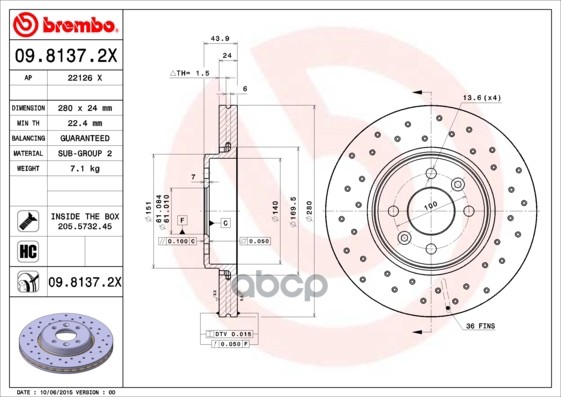 Диск Тормозной Передн, Renault: Clio Ii 98-, Clio Iii 05-, Kangoo 97-, Laguna 93-01, Megane I 95-03, Megane Ii 02-,Twingo Ii ...
